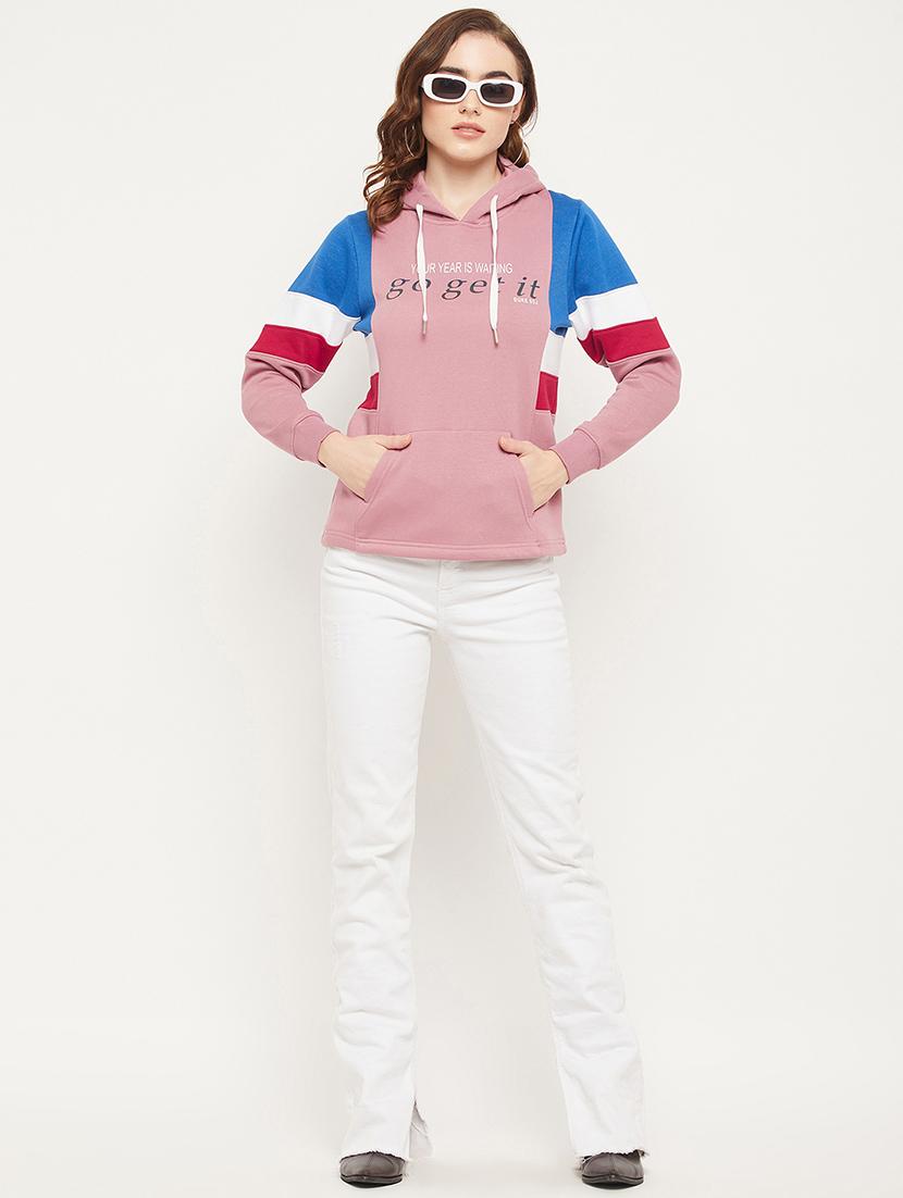 color block cotton blend regular sweatshirt - 19164360 - Standard Image - 4