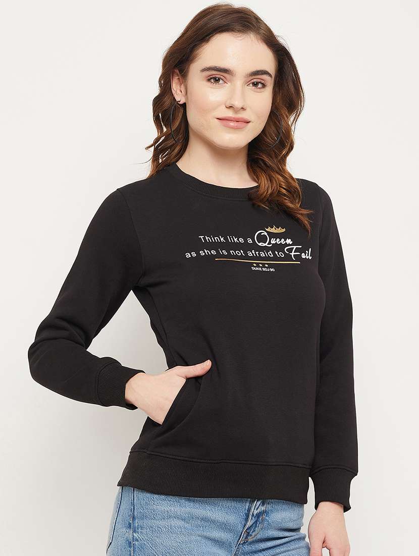 printed cotton blend regular sweatshirt - 19164367 -  Standard Image - 1