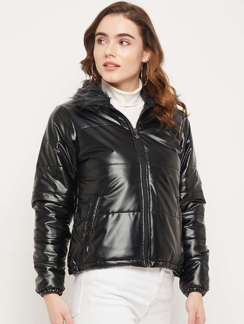 solids bomber/biker jacket - 19164518 -  Standard Image - 1