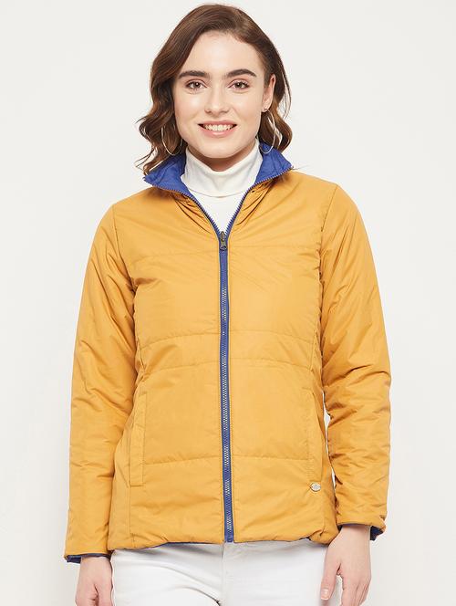 women solid long sleeve reversible quilted jacket - 19164531 - Standard Image - 0