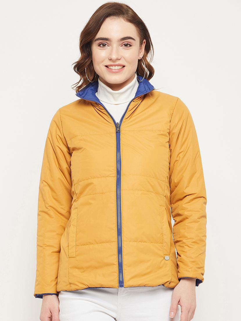 women solid long sleeve reversible quilted jacket - 19164531 - Zoom Image - 0