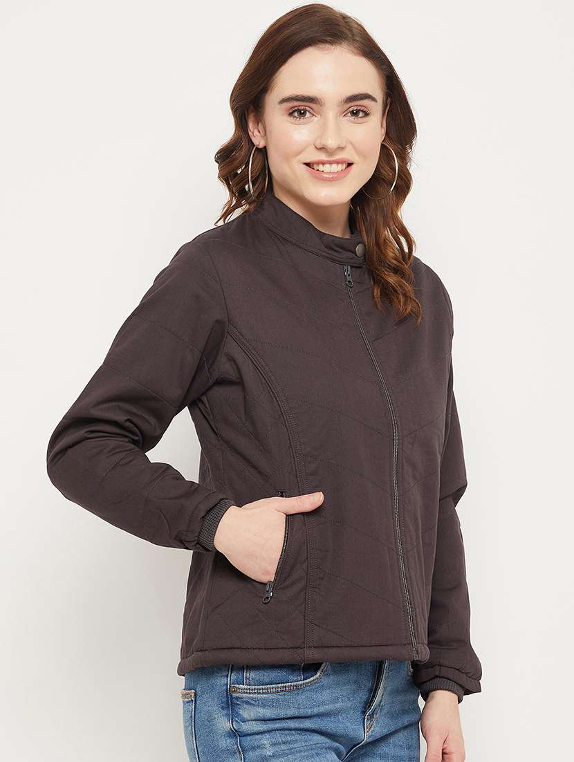 solids bomber/biker jacket - 19164537 -  Standard Image - 1