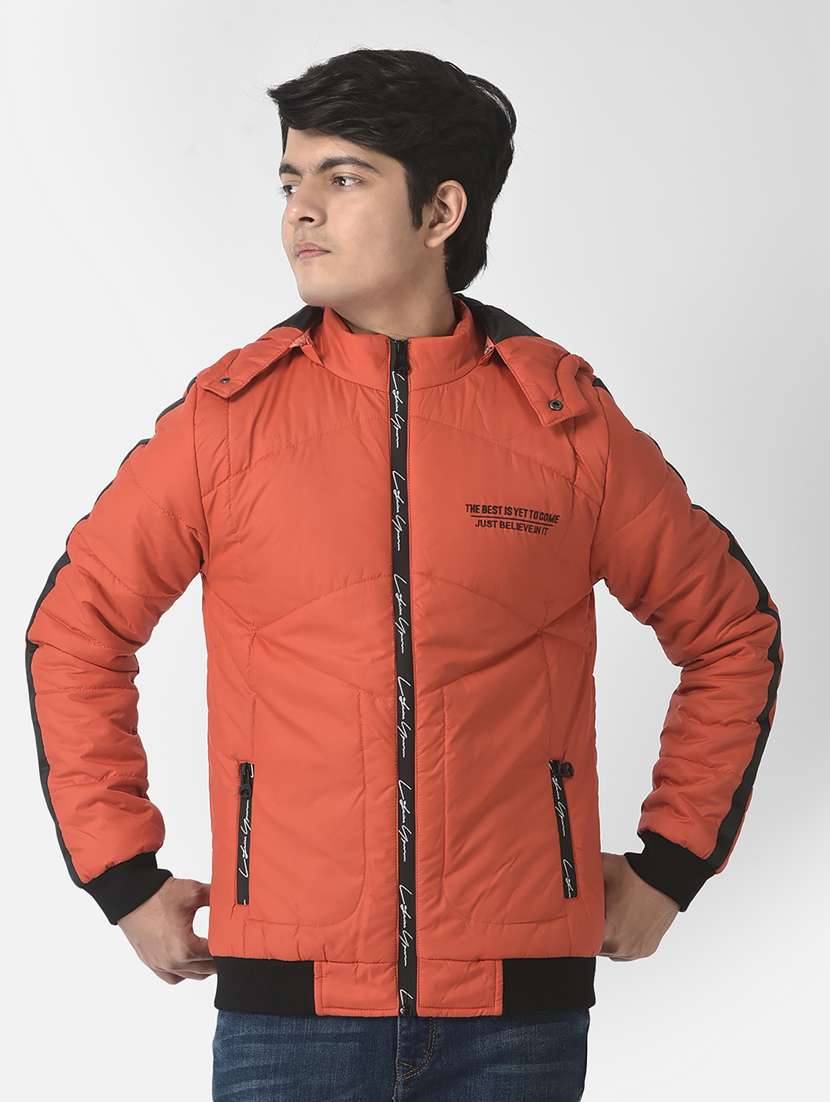 orange coloured regular jacket