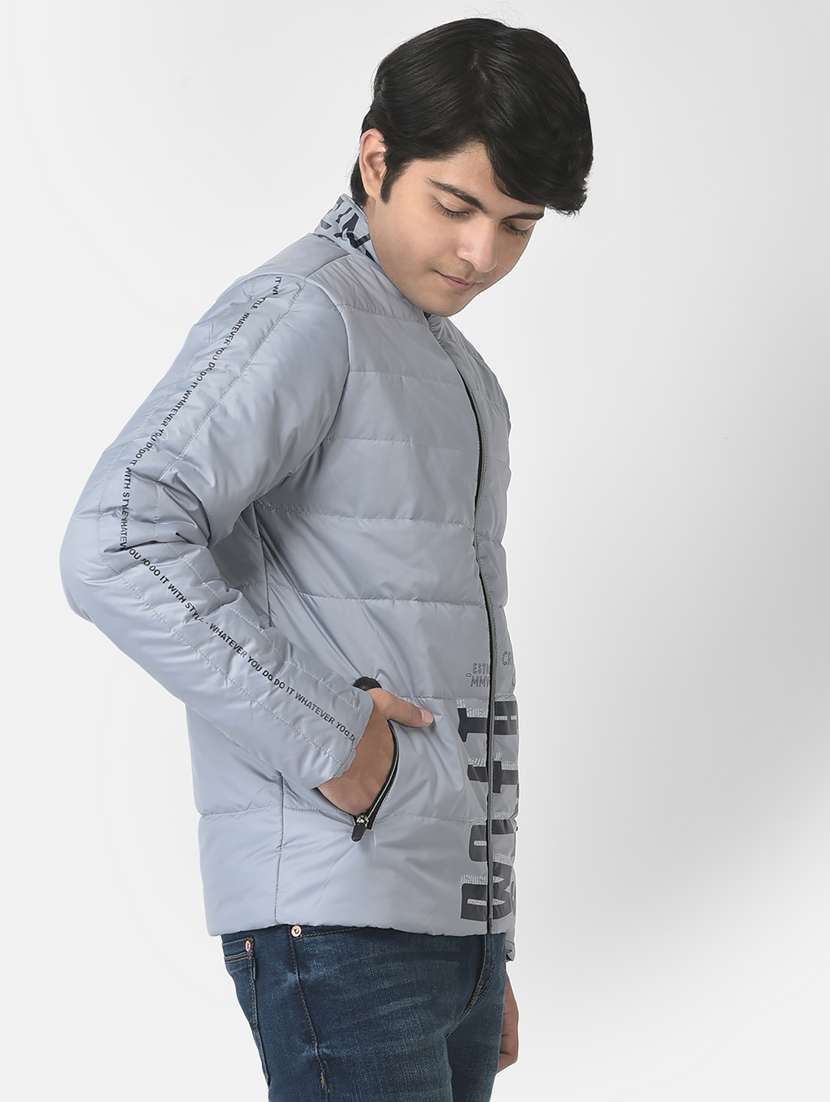 grey coloured regular jacket - 19164550 -  Standard Image - 1
