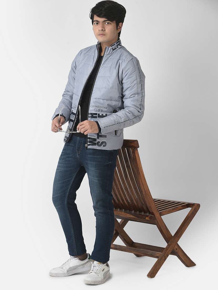 grey coloured regular jacket - 19164550 -  Standard Image - 4