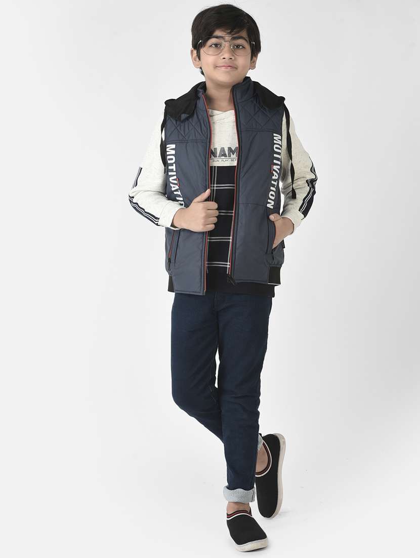 navy blue coloured solid regular jacket - 19164569 -  Standard Image - 4