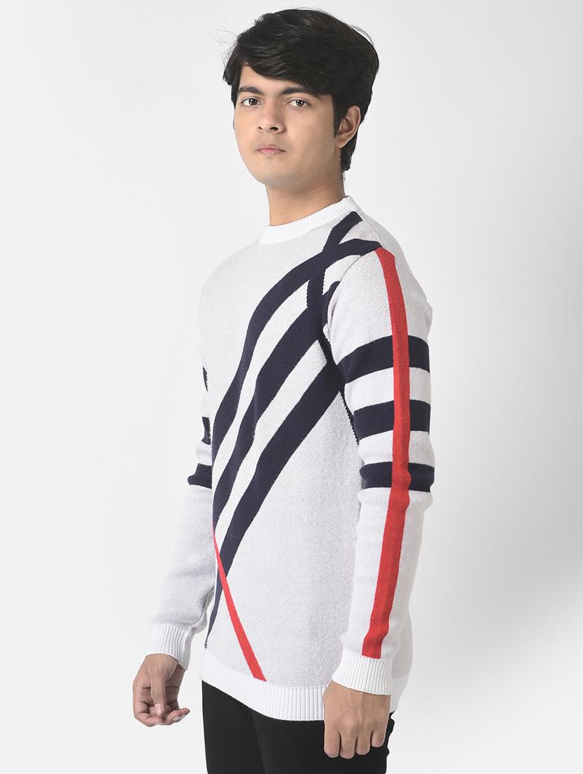 white fleece blend sweater - 19164594 - Standard Image - 1