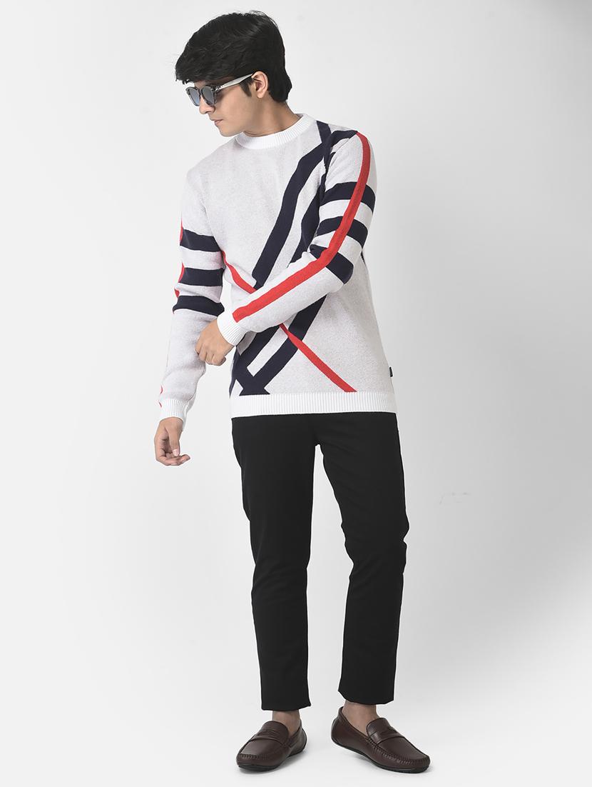 white fleece blend sweater - 19164594 - Standard Image - 4