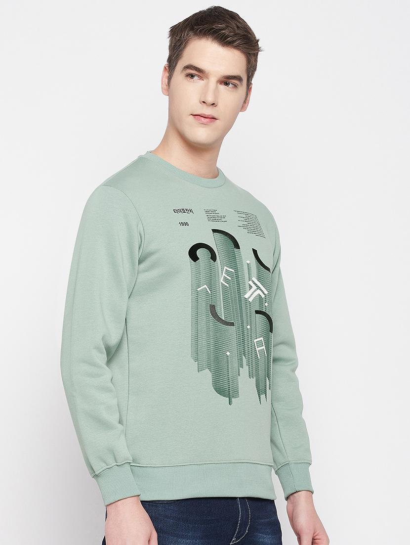 cotton blend front print sweatshirt - 19164728 - Standard Image - 1