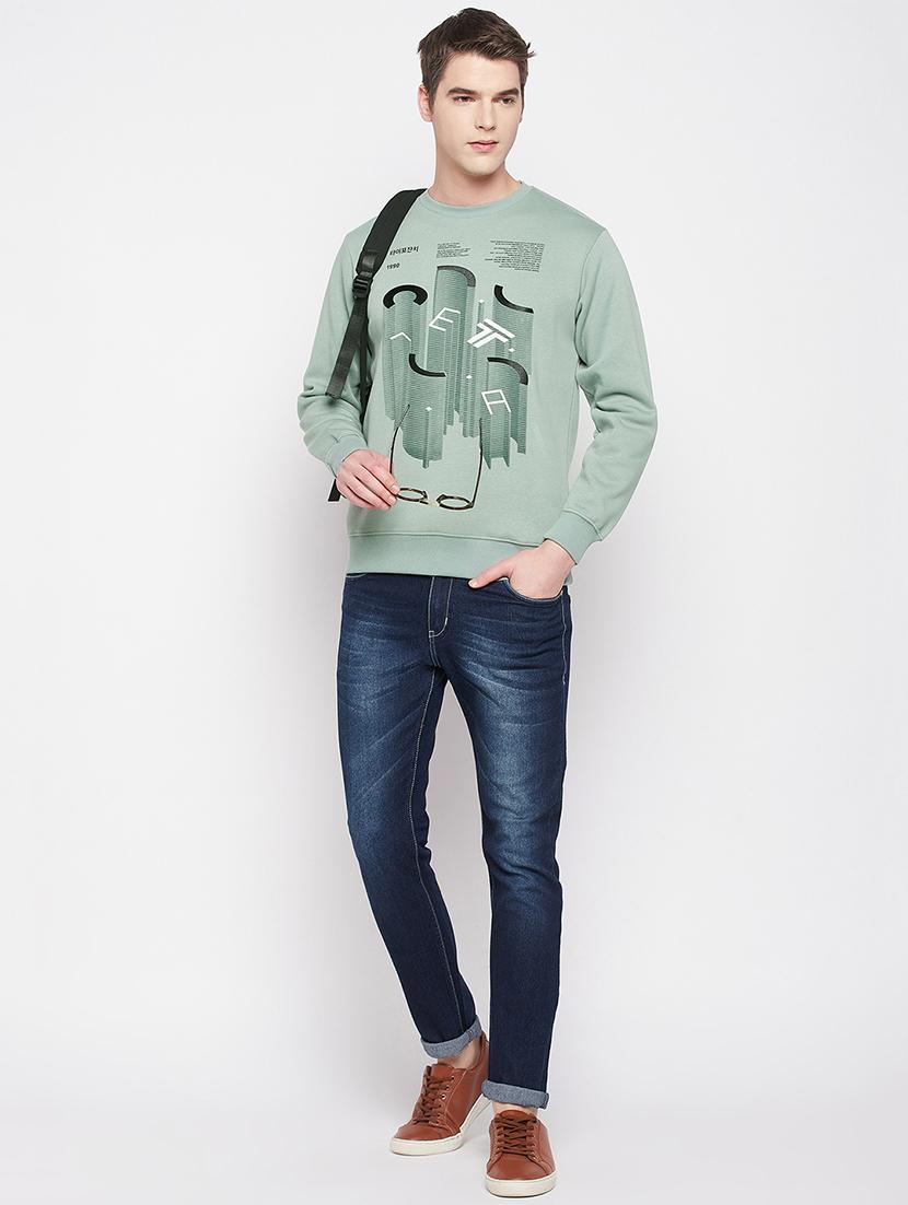 cotton blend front print sweatshirt - 19164728 - Standard Image - 4