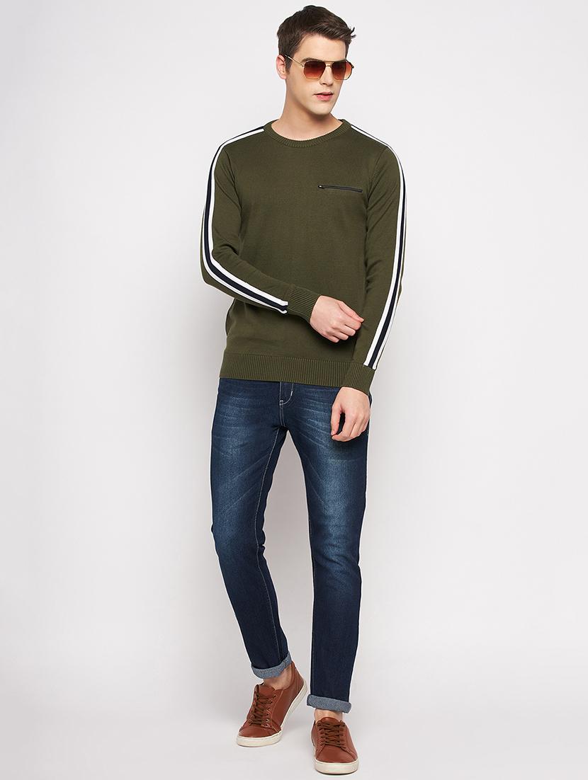 round neck solid pullover - 19164835 - Standard Image - 4