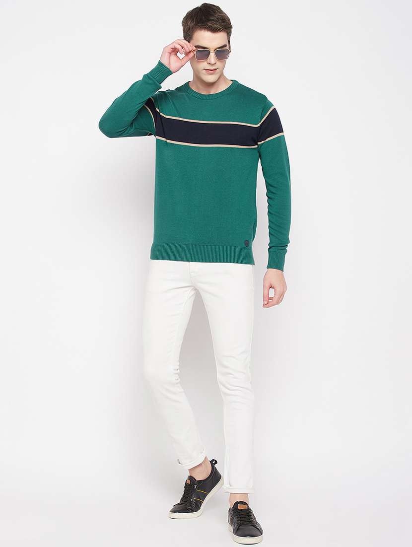 round neck solid pullover - 19164838 -  Standard Image - 4