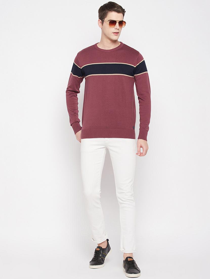 round neck solid pullover - 19164839 - Standard Image - 4