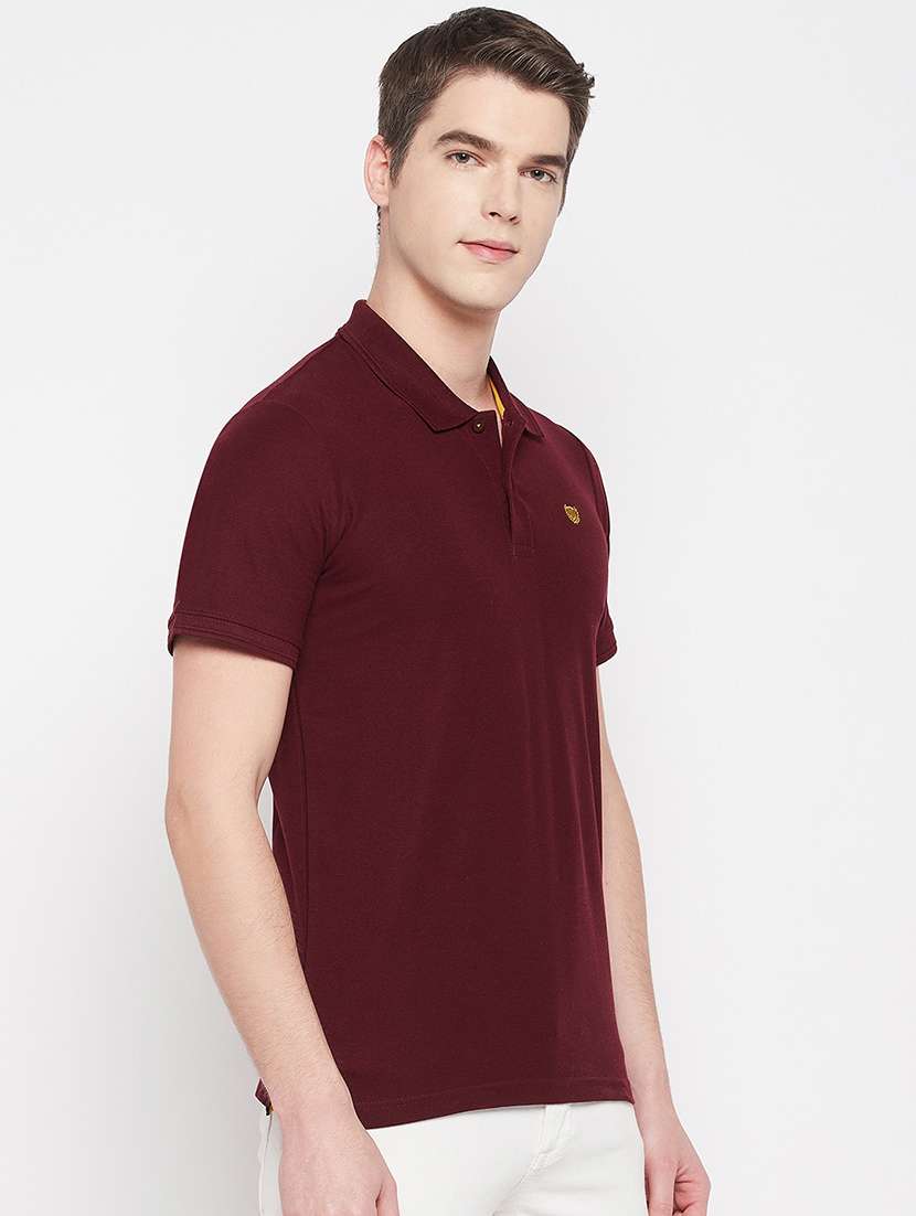maroon cotton t-shirt - 19165158 -  Standard Image - 1