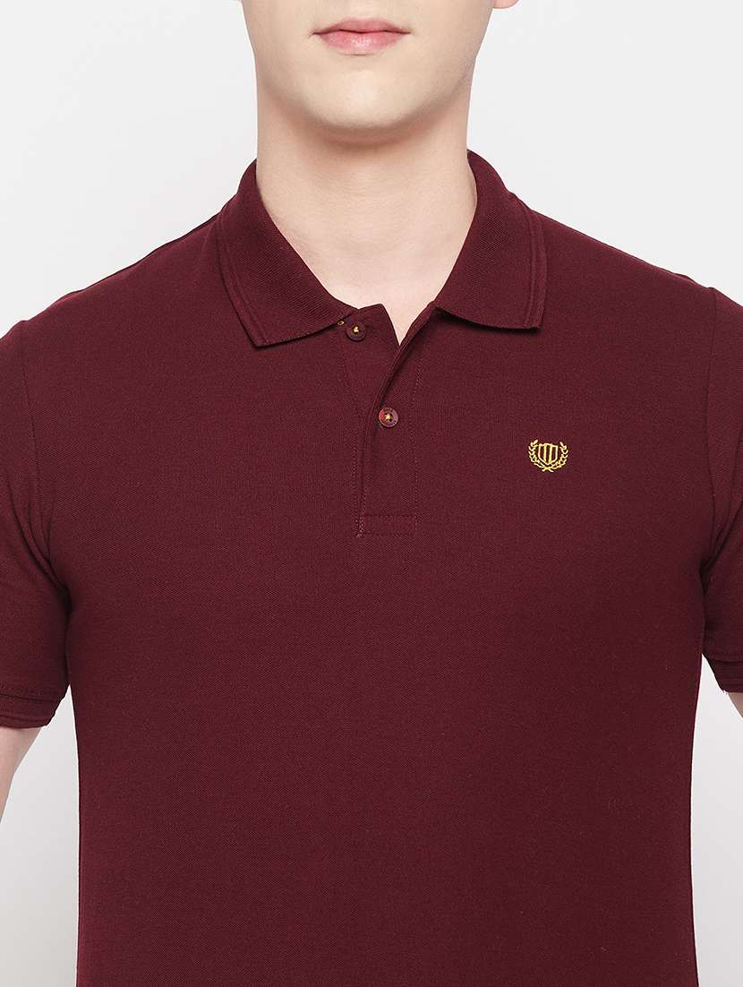 maroon cotton t-shirt - 19165158 -  Standard Image - 4