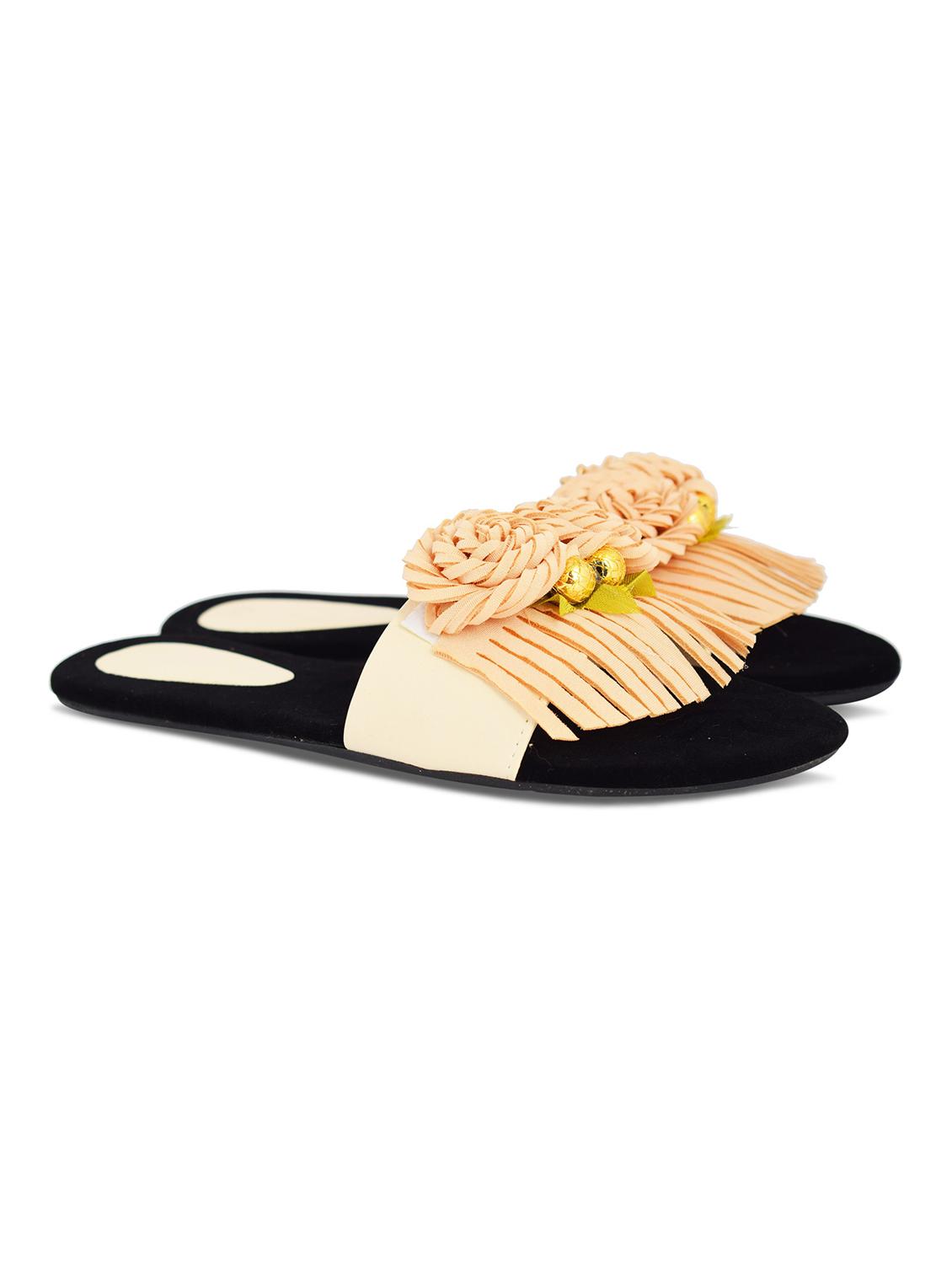 beige slip on flat sandal - 19165845 - Standard Image - 1