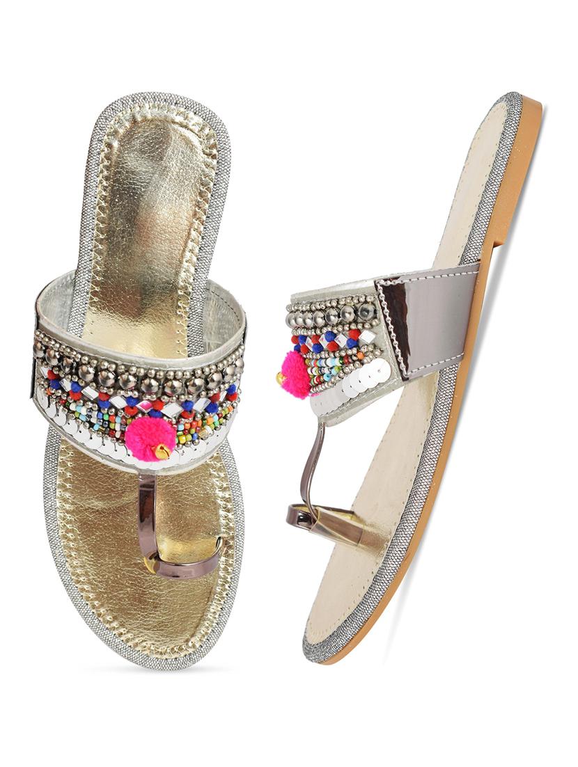 multi slip on flat sandal - 19165851 -  Standard Image - 1