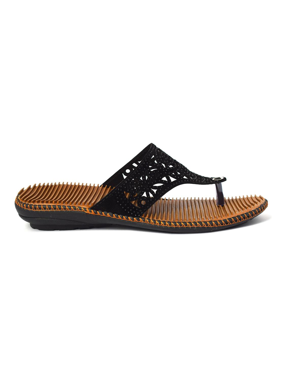 orange slip on flat sandal - 19165857 - Standard Image - 1