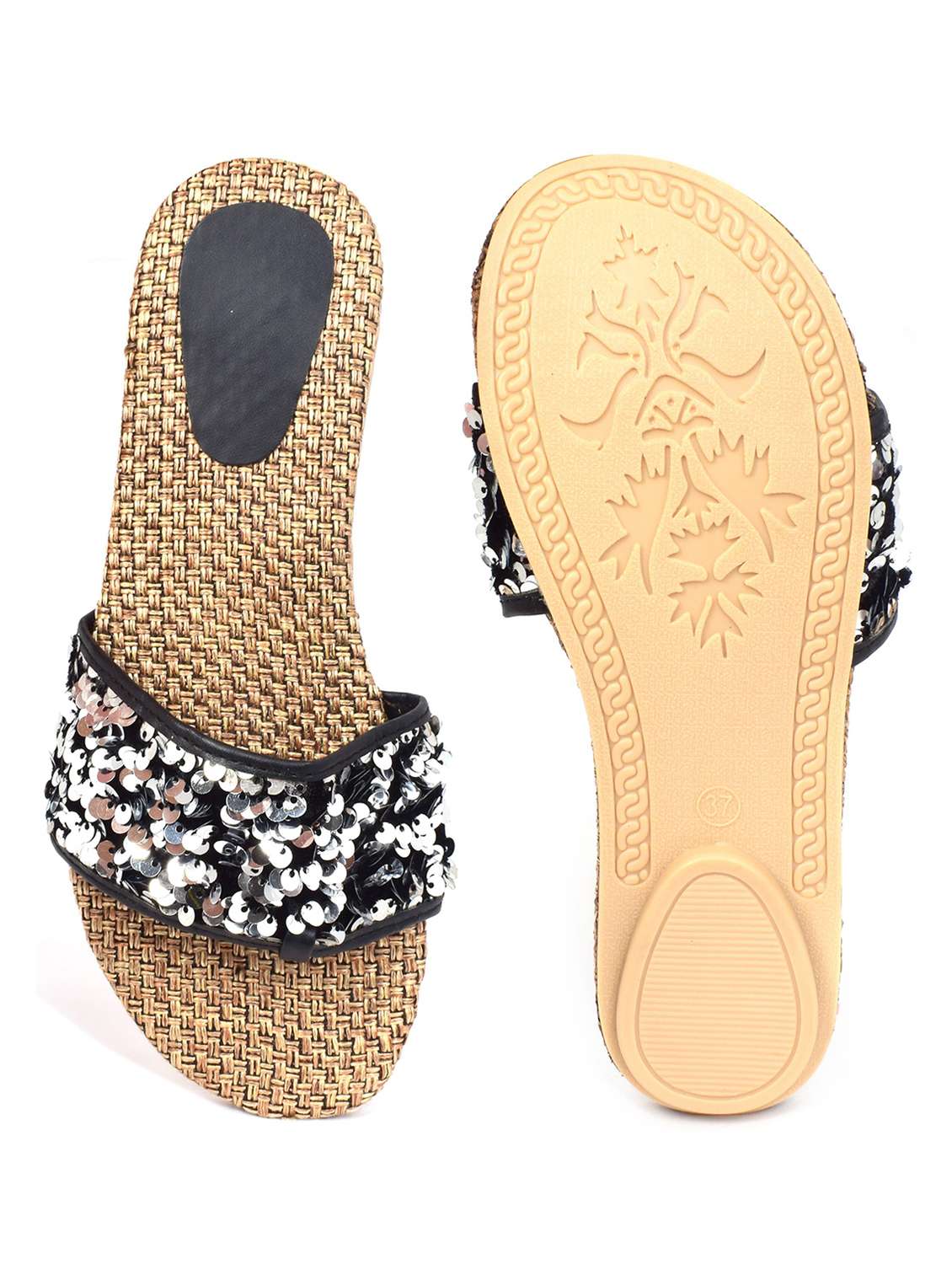 beige slip on flat sandal - 19165863 -  Standard Image - 4