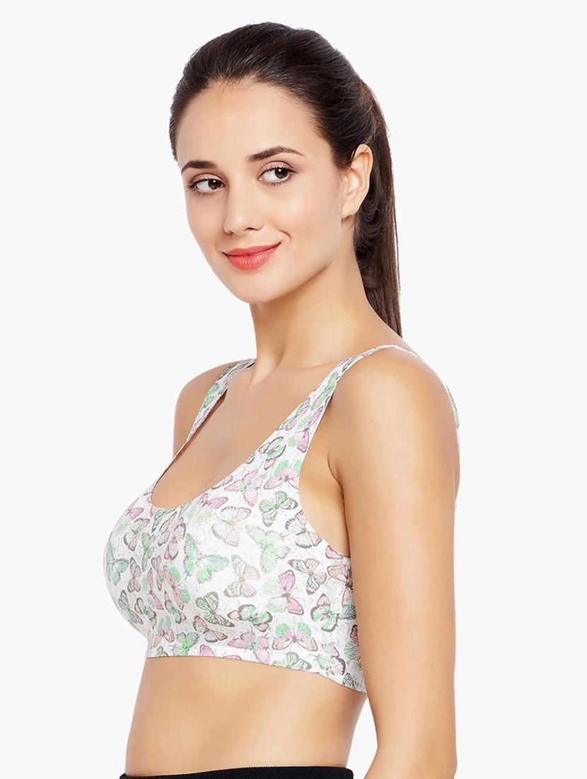 white cotton blend others bra - 19166394 - Standard Image - 1