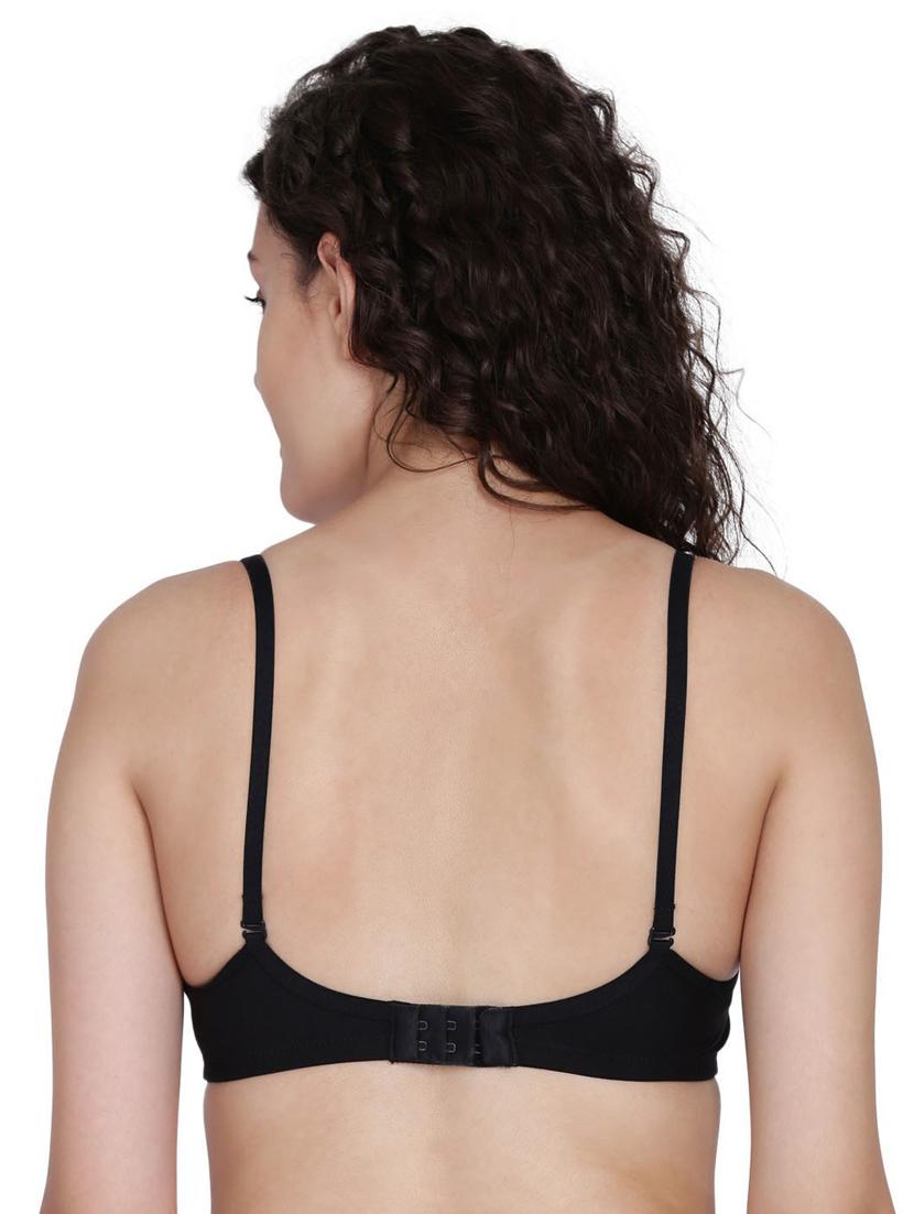 black cotton blend tshirt bra - 19166473 - Standard Image - 1