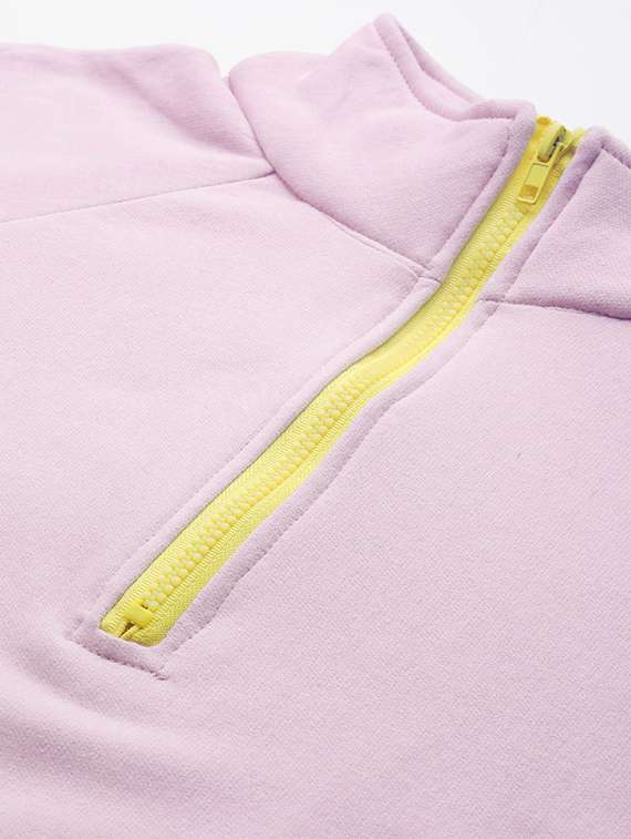 stand collar solid sweatshirt - 19166870 - Standard Image - 4