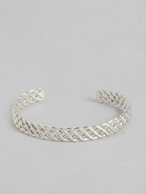 silver metal bangle bracelet - 19166892 - Standard Image - 0