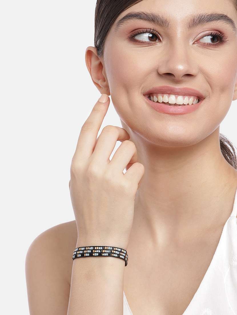 multi colored metal bangle  bracelet - 19166896 -  Standard Image - 4