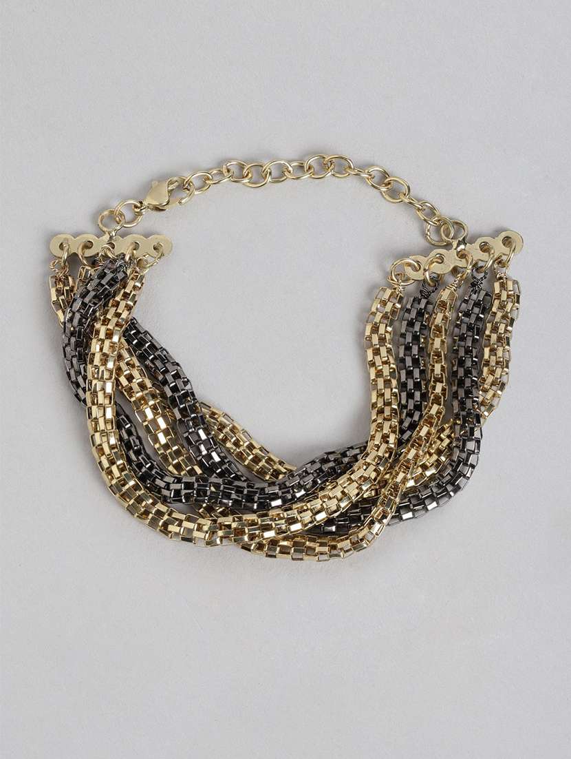 gold metal bangle  bracelet - 19166897 -  Standard Image - 1