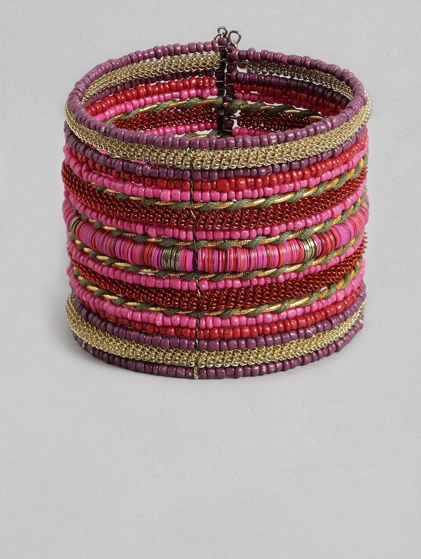 pink metal beaded bracelet - 19166901 -  Zoom Image - 0