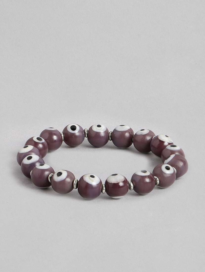 purple metal beaded bracelet