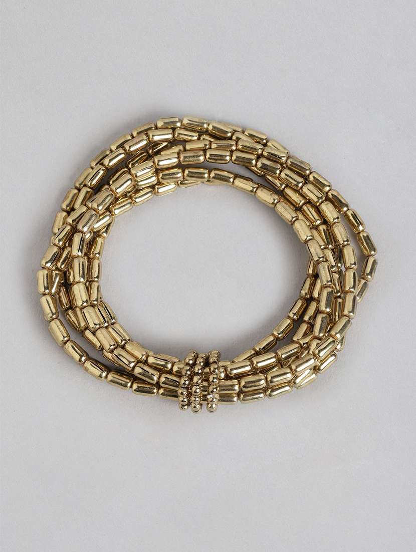 gold metal bangle  bracelet - 19166906 -  Standard Image - 1