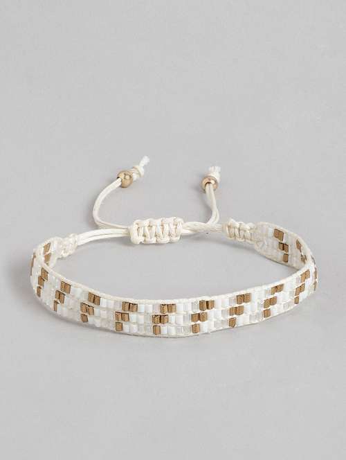 white metal bangle bracelet - 19166907 - Standard Image - 0