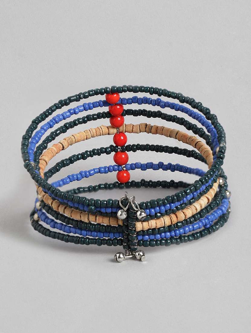 blue metal beaded bracelet - 19166914 -  Standard Image - 1