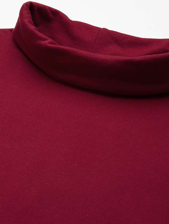 maroon cotton blend plus sweatshirt - 19167559 -  Standard Image - 4