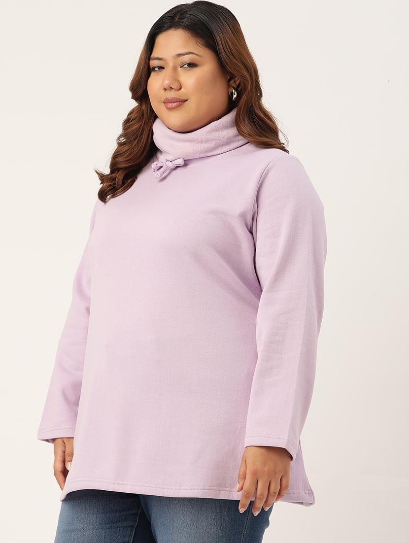 light blue cotton blend plus sweatshirt - 19167564 -  Standard Image - 1