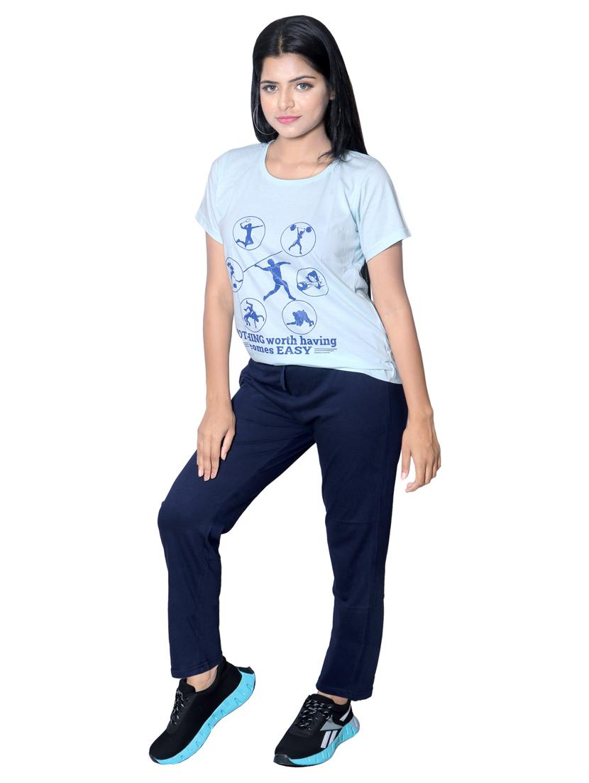 round neck printed nightwear set - 19167580 - Standard Image - 1