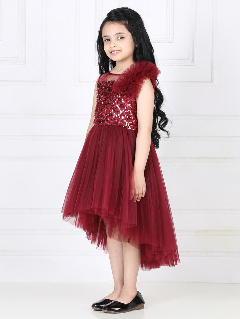 red coloured sequin frock - 19168846 - Standard Image - 1