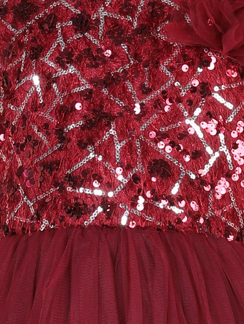 red coloured sequin frock - 19168846 - Standard Image - 4