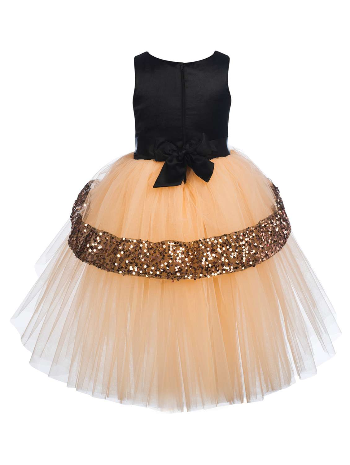 orange coloured sequin frock - 19169077 - Standard Image - 1