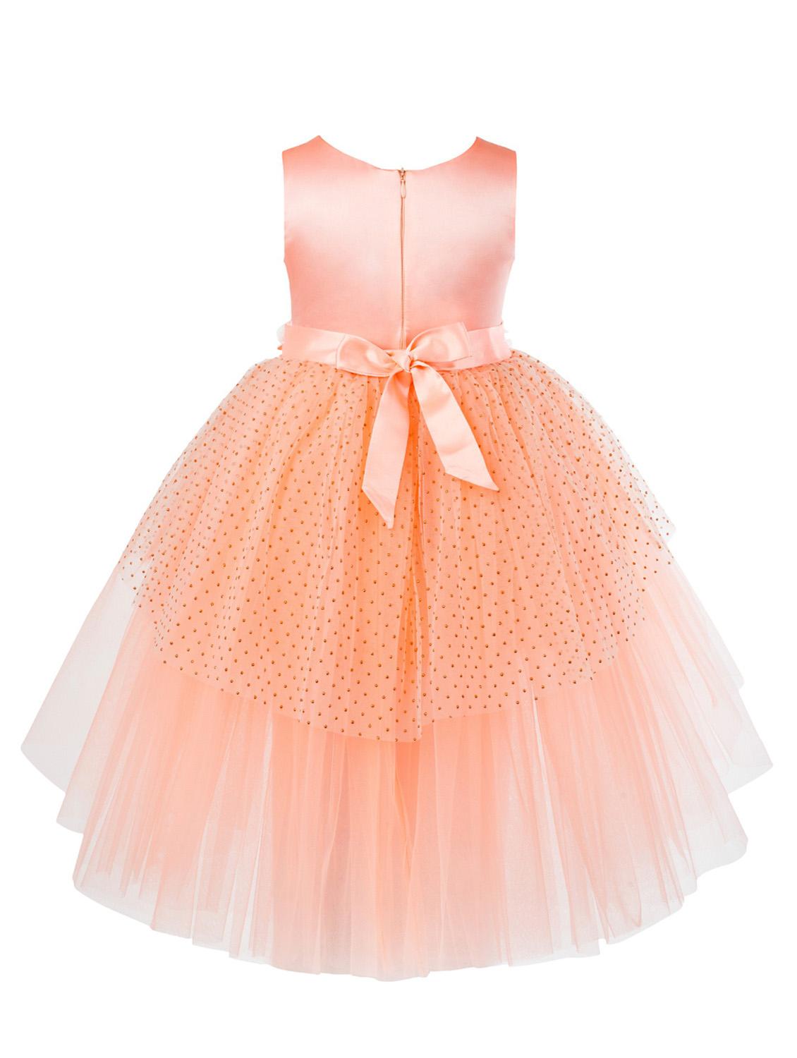 orange net frock - 19169123 - Standard Image - 1