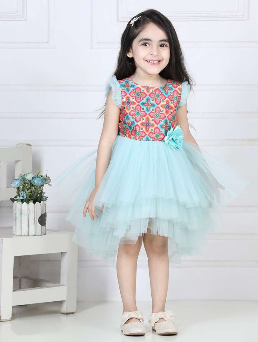 blue net frock - 19169141 - Standard Image - 1