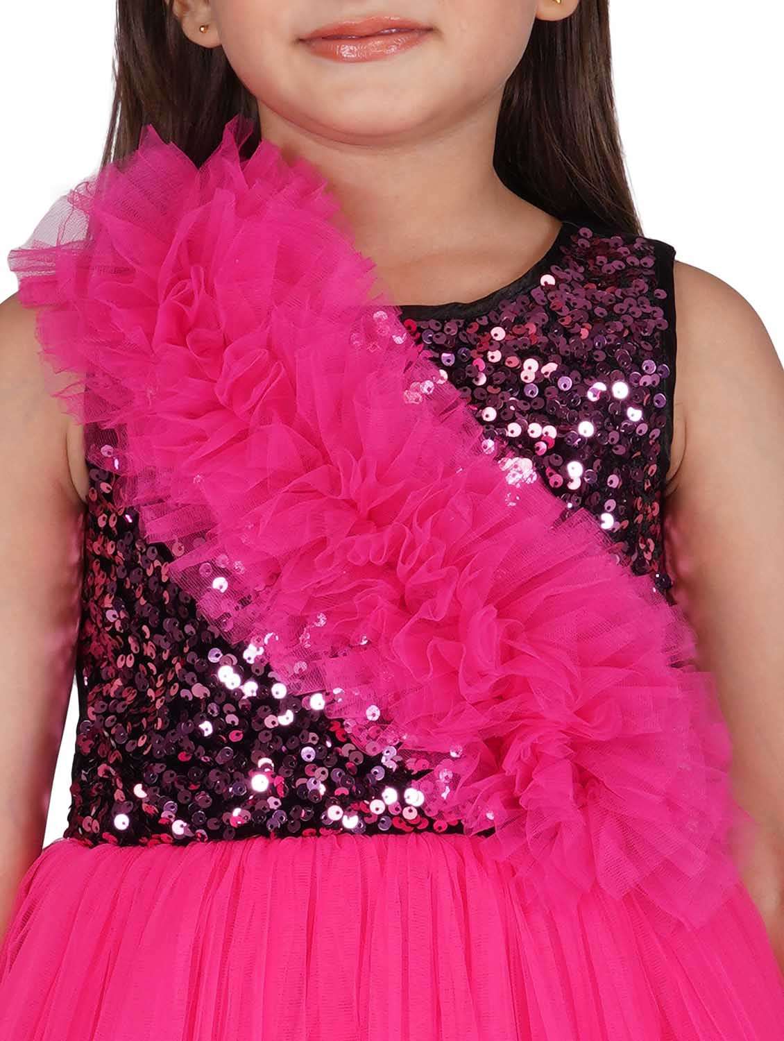 pink net frock - 19169172 - Standard Image - 4