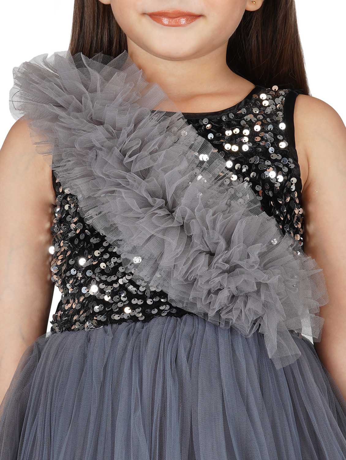 grey net frock - 19169179 - Standard Image - 4