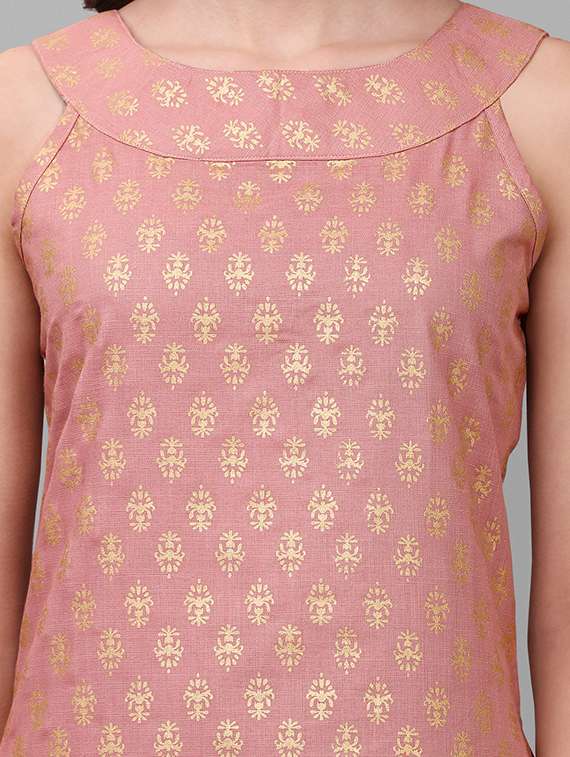 foil print kurta pant set  - 19169499 -  Standard Image - 4