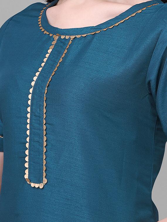solid kurta sharara set - 19169530 - Standard Image - 4