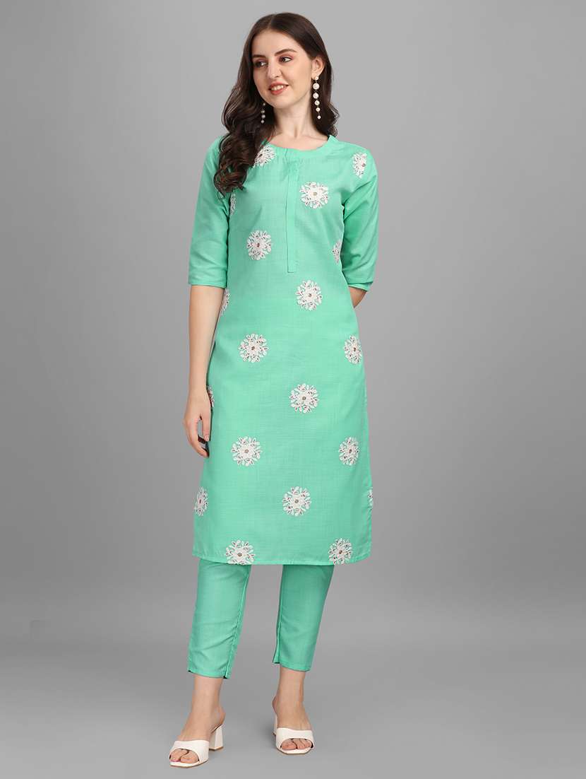 printed kurta pant dupatta set - 19169545 -  Standard Image - 4