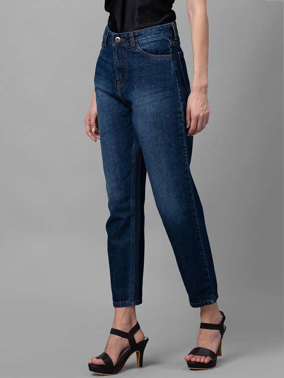 women's plain mom fit jeans - 19169672 - Standard Image - 1