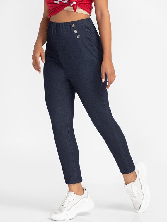 blue solid jegging - 19169682 -  Standard Image - 1