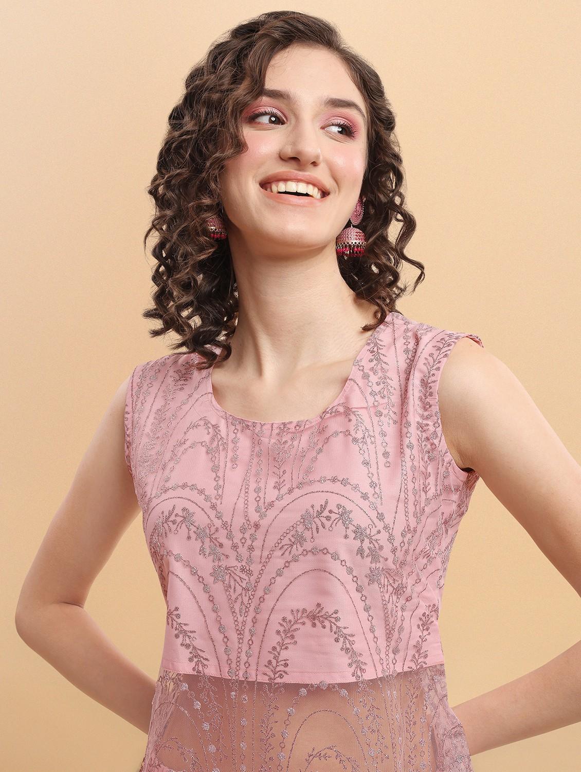embroidered kurta sharara set with dupatta - 19170375 - Standard Image - 4